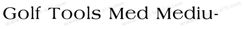Golf Tools Med Mediu字体转换